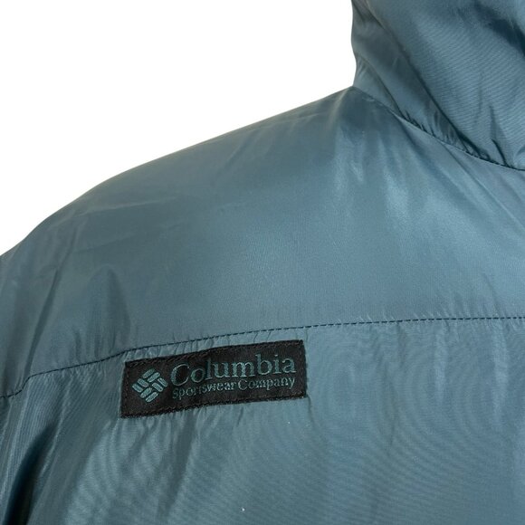 Columbia Jacket Mens XL Reversible Purple Blue Down Puffer Coat Full Zip Up - Picture 3 of 10